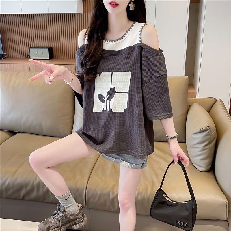 好感度100％ ラウンドネック キュート 半袖 Tシャツ ＜S-8628＞