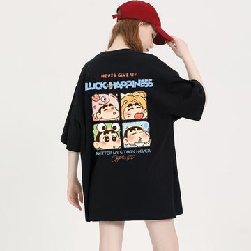 男女兼用 ゆったり 半袖 Tシャツ <S-13130>