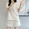 新作 ファッション 絶対欲しい 海外トレンド 半袖 Tシャツ ショートパンツ セットアップ<S-6726>
