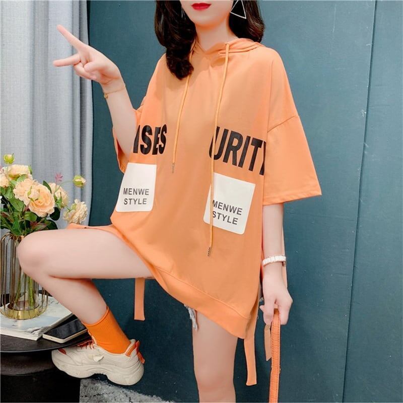 ゆったり感アップ 切り替え 美感いっぱい プリント Tシャツ カットソー＜S-3594＞
