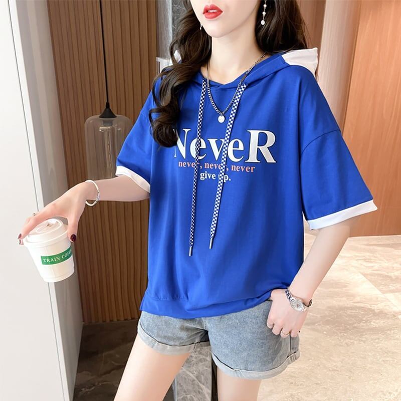 カジュアル 切り替え オシャレ度満点 プリント Tシャツ カットソー＜S-3656＞