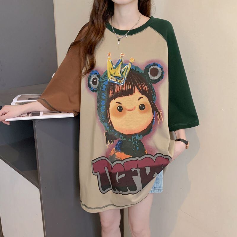 話題沸騰中 ビッグロゴ お勧めカラーマッチング ゆったり 半袖Tシャツ＜S-8350＞