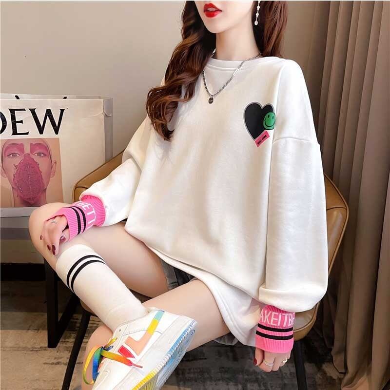 オシャレ度満点 プリント 美感いっぱい 切り替え 長袖 Tシャツ カットソー＜S-2790＞
