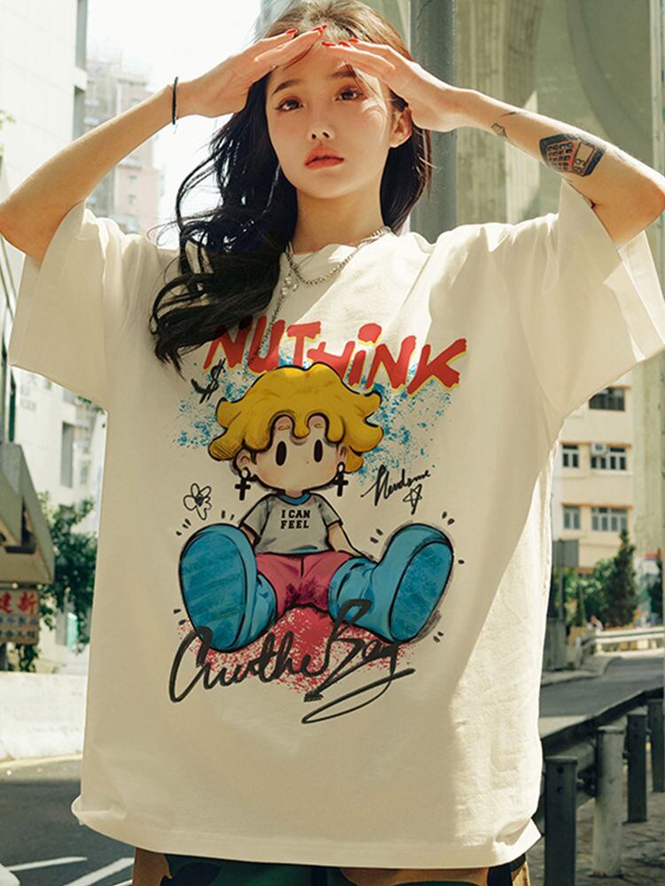 話題沸騰中 目を奪われる 流行新作 カジュアル ゆったり 全2色 半袖Tシャツ＜S-9295＞