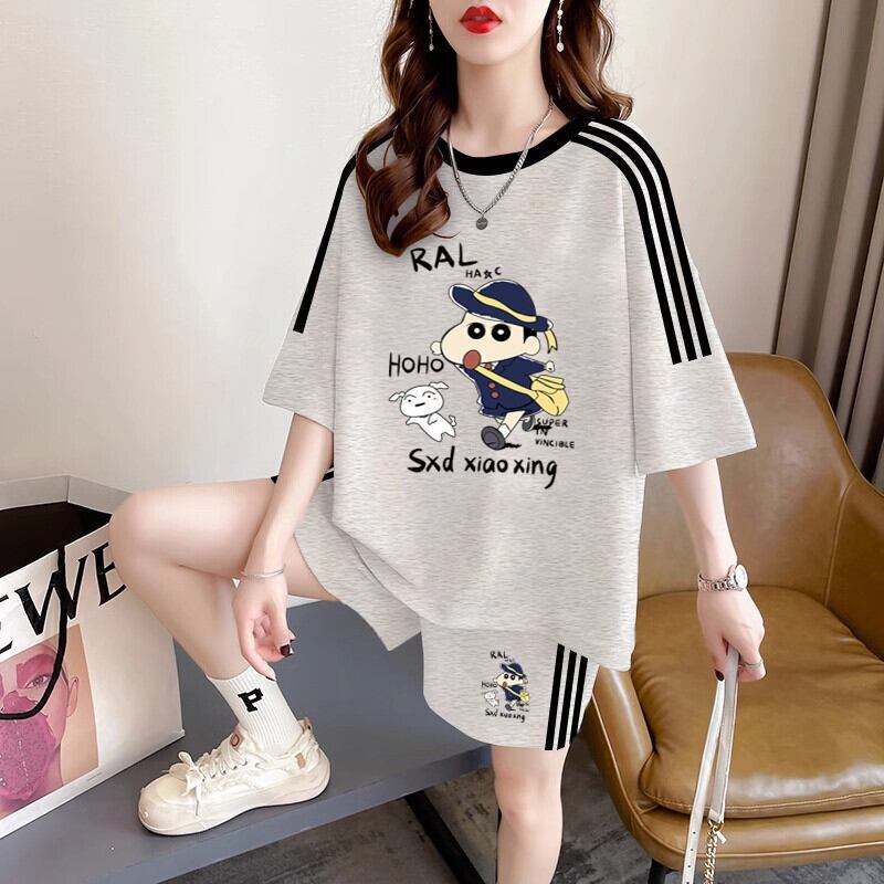 夏に嬉しい機能付き  カジュアル 半袖Ｔシャツⅹパンツセット全3色<S-11341>