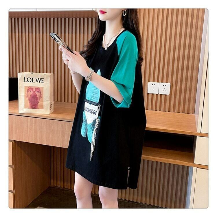 コットンパーソナライズジッパー大ポケットスリット半袖Tシャツ<S-2884>