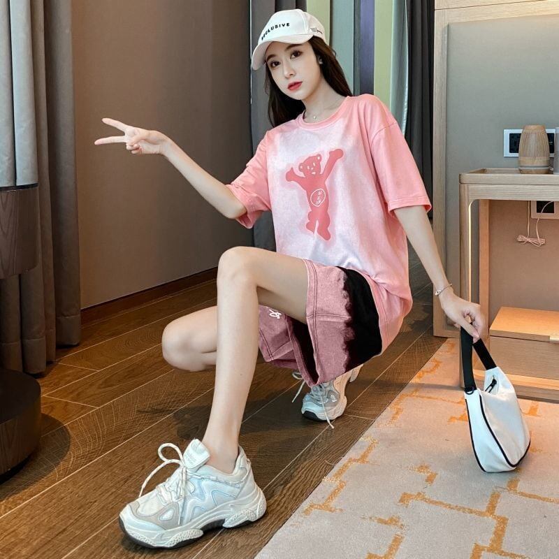 数量限定 ファッション 個性派 半袖Ｔシャツⅹパンツセット全4色<S-8783>