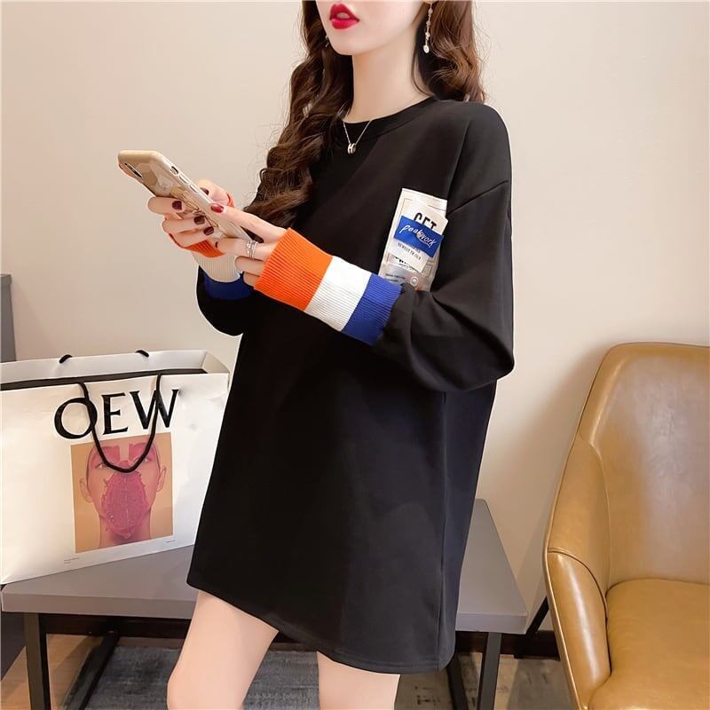 美感いっぱい 切り替え 好感度満載 プリント Tシャツ カットソー＜S-3669＞