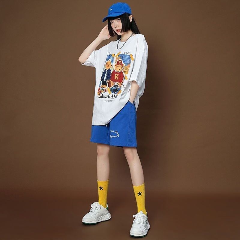 上質  シンプル カジュアル半袖Ｔシャツⅹパンツセット<S-8068>