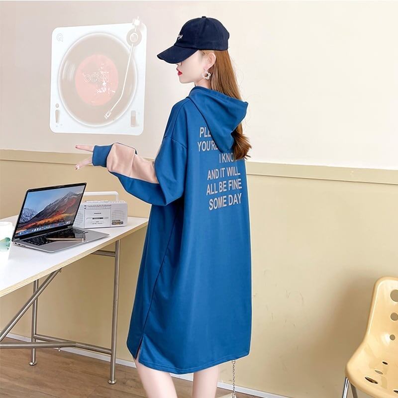 ファッション 切り替え ゆったり感アップ プリント スウェット パーカー＜S-3774＞