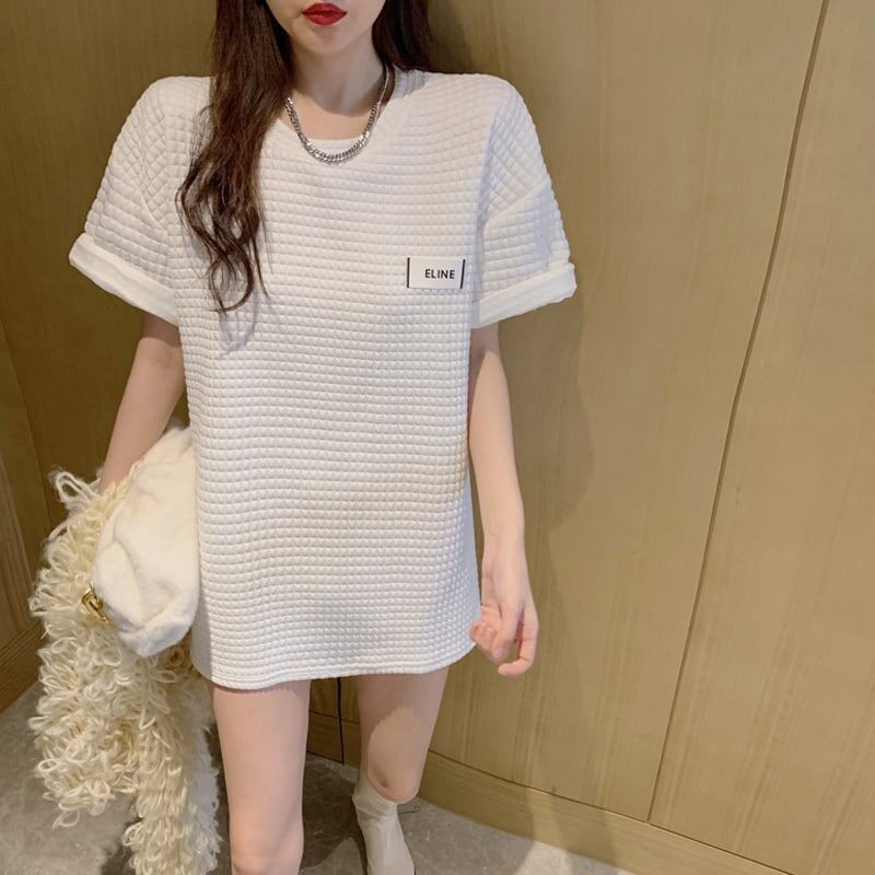 スタイリッシュ ラウンドネック 一目惚れ Tシャツ カットソー＜S-2982＞