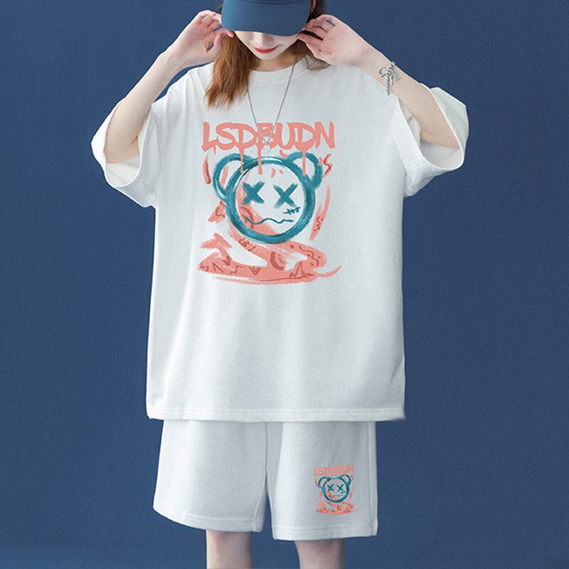 早い者勝ち  半袖Ｔシャツⅹパンツセット全4色 男女兼用<S-6554>