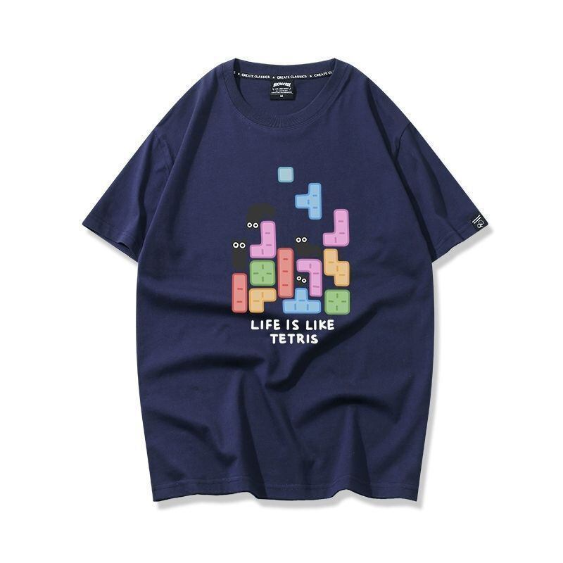 活躍する優秀アイテム 着心地良い カジュアル プリント 全8色 半袖Tシャツ 男女兼用<S-9321>