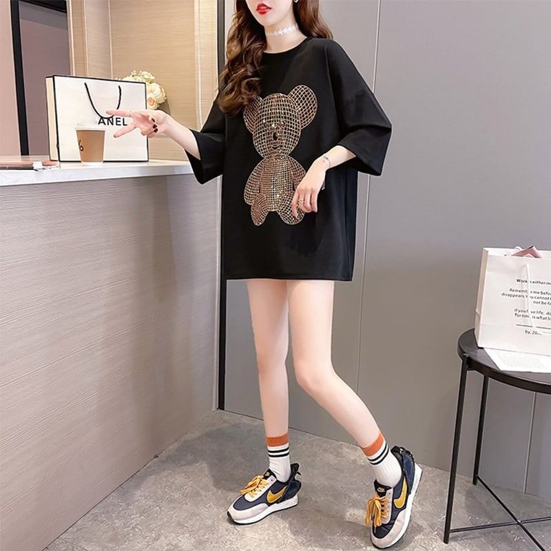 今季大好評 切り替え 美感いっぱい プリント Tシャツ カットソー＜S-3503＞
