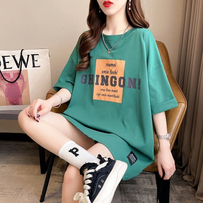 美人度アップ プリント ファッション Tシャツ カットソー＜S-3371＞