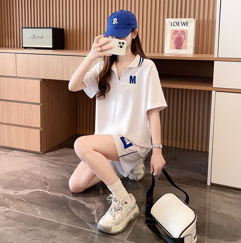 売り切れ必至  ルーズ 半袖Ｔシャツⅹパンツセット全2色<S-8190>