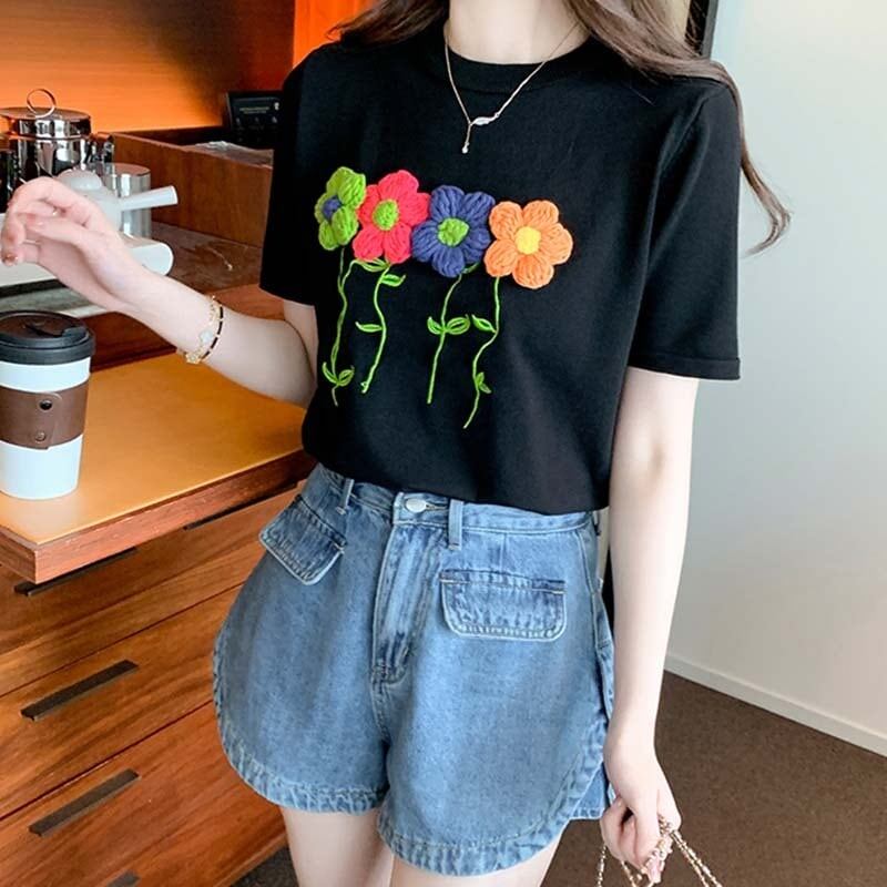 個性的なデザイン プリント 一目惚れ Tシャツ カットソー＜S-3273＞