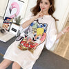 スタイリッシュ プリント 一目惚れ Tシャツ カットソー ワンピース＜S-3440＞