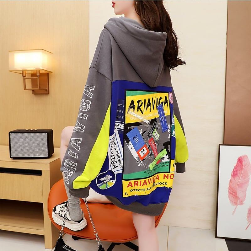 好感度満載 アルファベット 高級感溢れた 長袖 スウェット パーカー トップス＜S-2769＞