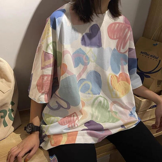 個性的なデザイン プリント 好感度満載 Tシャツ カットソー＜S-3317＞