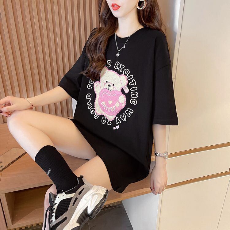 美人度アップ 好感度UP 海外トレンド カジュアル 全3色 半袖 Tシャツ ＜S-11641＞