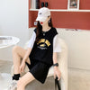 美人度アップ 切り替え チャーミング Tシャツ＋ショートパンツ セットアップ＜S-3615＞