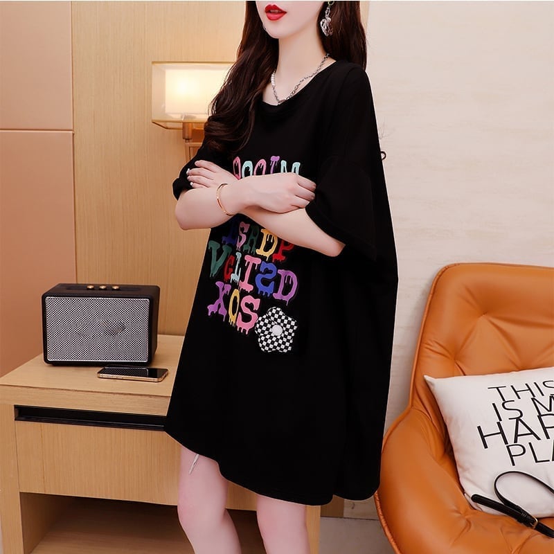 カジュアル 切り替え オシャレ度満点 プリント Tシャツ カットソー＜S-3515＞