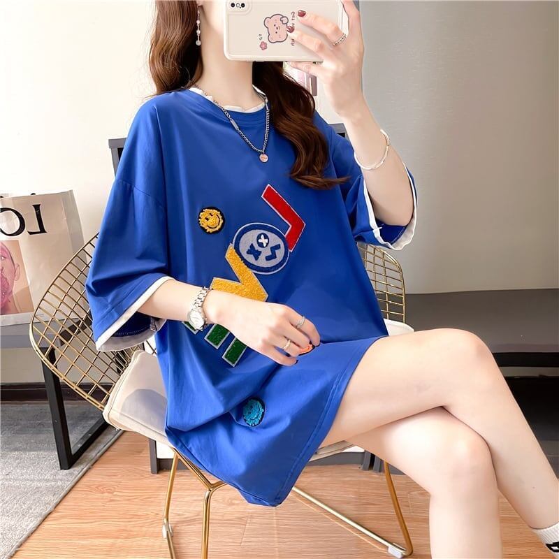 スタイリッシュ 3色選択可 一目惚れ プリント Tシャツ カットソー＜S-3007＞