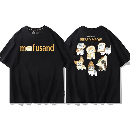 大人可愛い アバンギャルド カジュアル プリント 全6色 半袖 Tシャツ <S-11647>