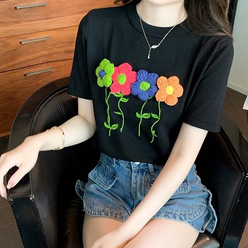 個性的なデザイン プリント 一目惚れ Tシャツ カットソー＜S-3273＞