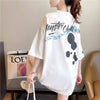 個性的なデザイン 切り替え 一目惚れ プリント Tシャツ カットソー＜S-3400＞