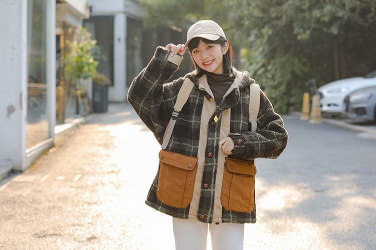 ラムスキン キュート 大人可愛い 上質 コート<S-6108>