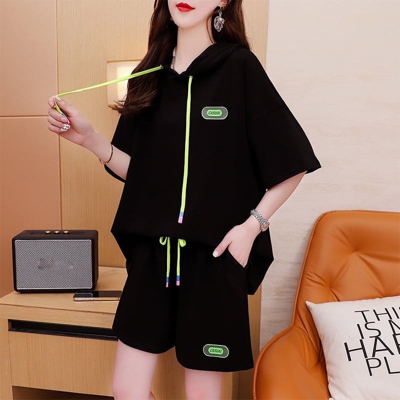 オシャレ度満点 Tシャツ＋ショートパンツ ゆったり感アップ セットアップ＜S-3466＞