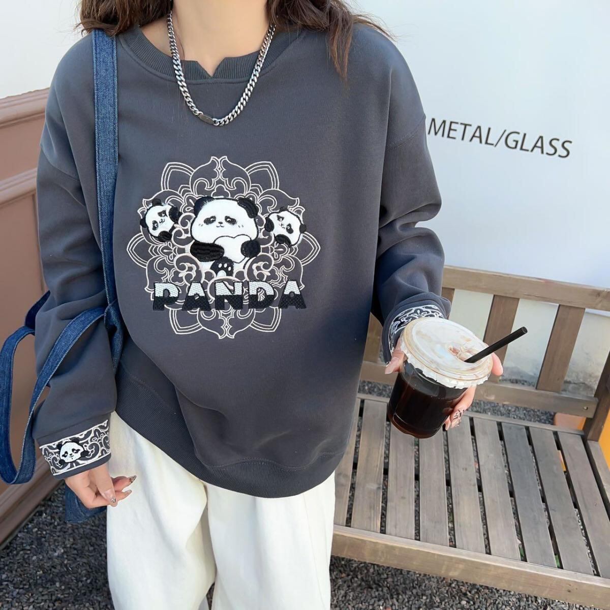 【裏起毛】刺繍プリントお勧め 上質 ファッション スウェット <S-6011>
