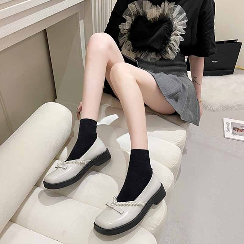 美人度アップ スクエアトゥ 合わせやすい シューズ＜S-3080＞