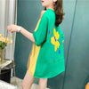 スタイリッシュ 切り替え 一目惚れ プリント Tシャツ カットソー＜S-3628＞