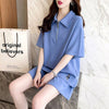 ファッション 切り替え ゆったり感アップ Tシャツ＋ショートパンツ セットアップ＜S-3616＞