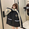 知的で品の良い カートゥーンプリント 一目惚れ ジッパー 長袖 ジャケット ブルゾン＜S-2474＞