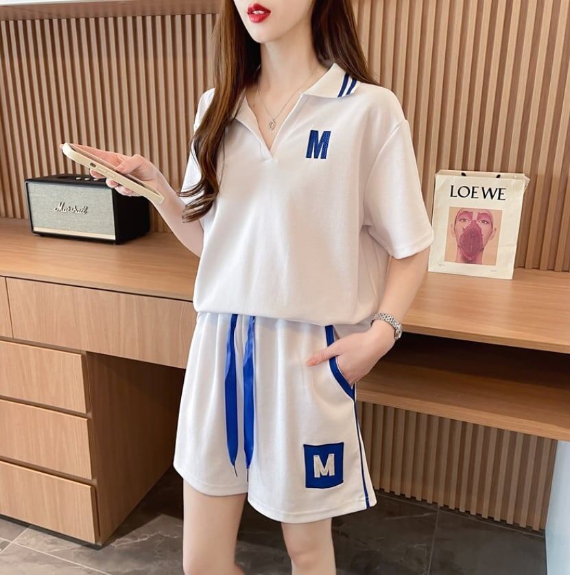 売り切れ必至  ルーズ 半袖Ｔシャツⅹパンツセット全2色<S-8190>