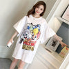 スタイリッシュ プリント 一目惚れ Tシャツ カットソー ワンピース＜S-3440＞
