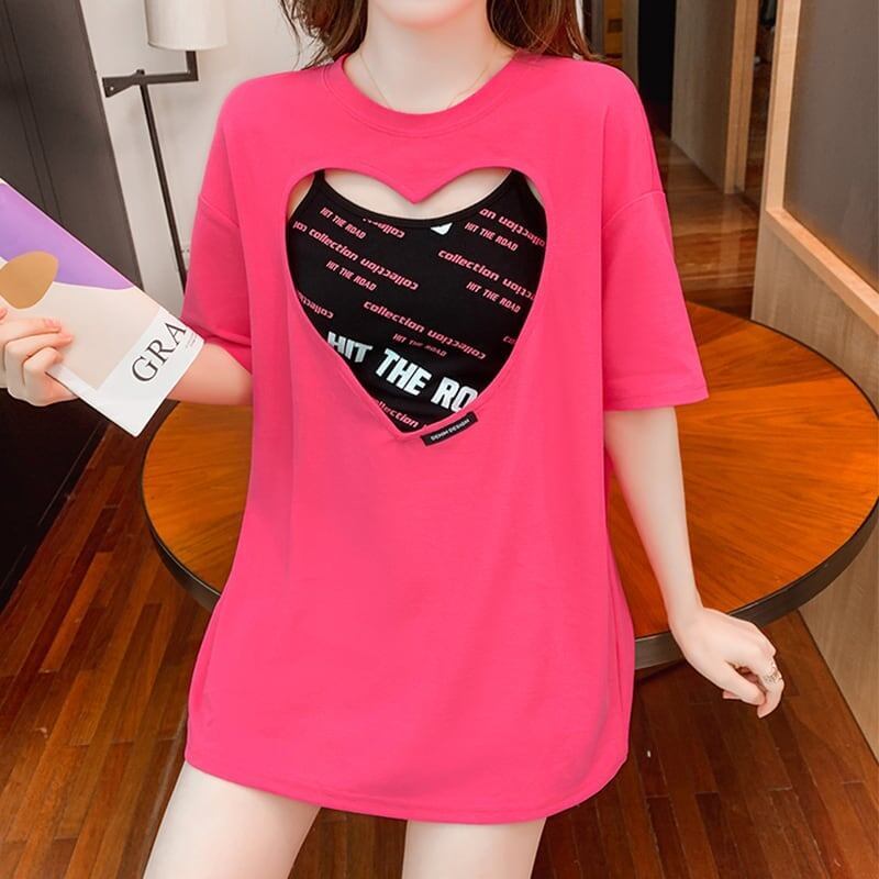 合わせやすい Tシャツ＋キャミソール チャーミング セットアップ＜S-3454＞