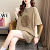 個性的なデザイン ラウンドネック 一目惚れ プリント Tシャツ カットソー＜S-2959＞