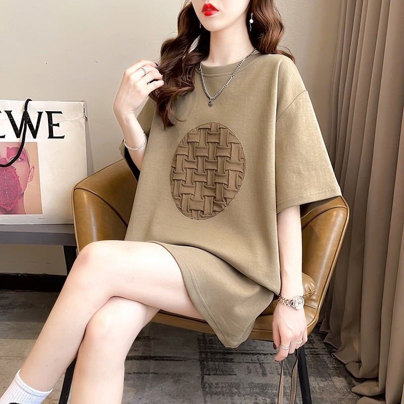 個性的なデザイン ラウンドネック 一目惚れ プリント Tシャツ カットソー＜S-2959＞