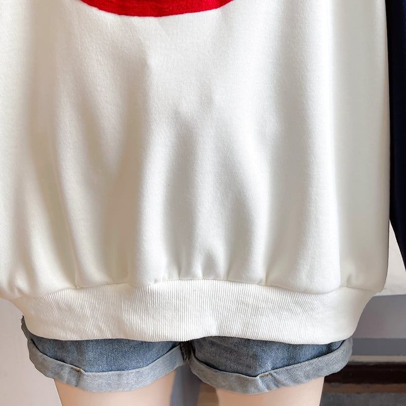 秋の新作スマイル長袖Tシャツトップス<S-5028>