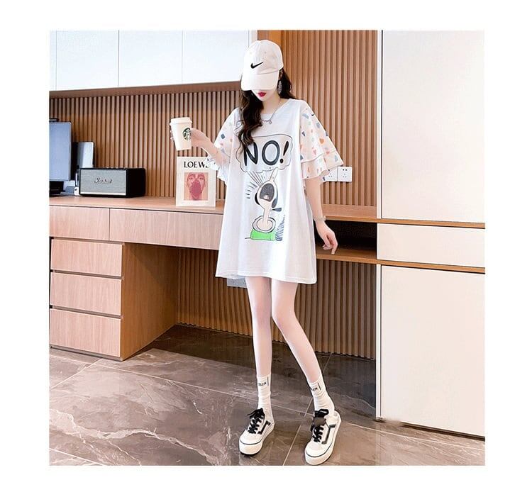 ウエスタンスタイルとデザインのフライングスリーブTシャツ<S-3003>
