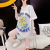【半額！期間限定！！】新商品 切り替え 一目惚れ 透かし彫り プリント Tシャツ カットソー＜S-8523＞
