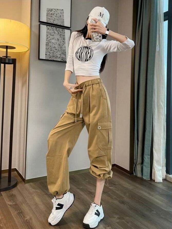 好感度UP プラスベルベット 柔らかな肌触りで着心地も楽ちん！ 5色選択 ルーズストレートカジュアルパンツ <S-6825>