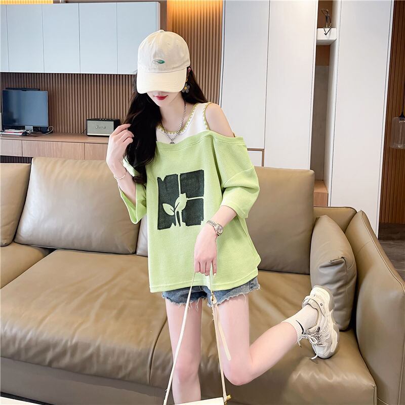 好感度100％ ラウンドネック キュート 半袖 Tシャツ ＜S-8628＞