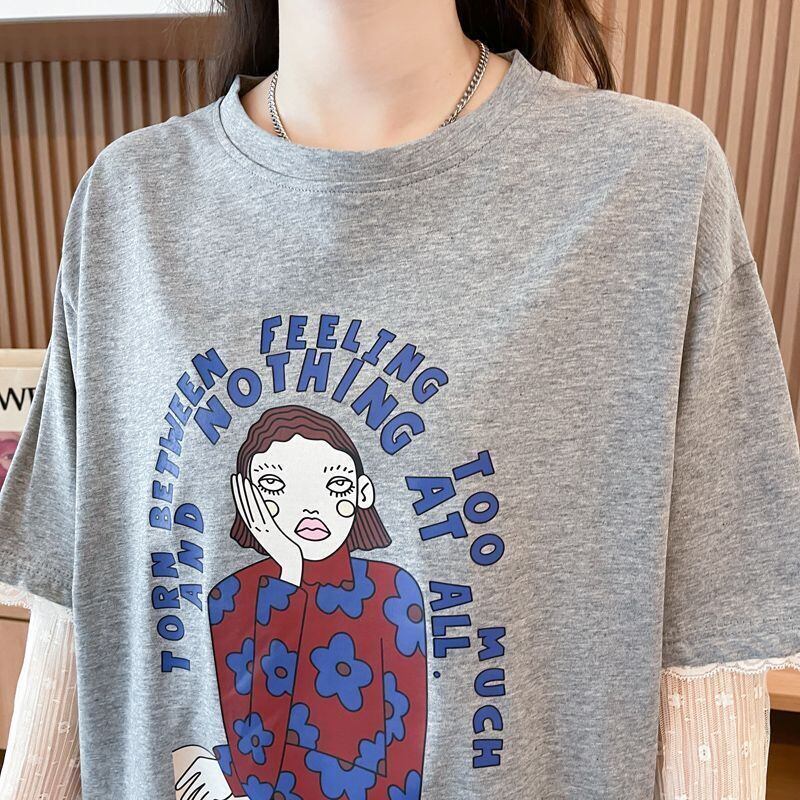 美人度アップ 絶対流行 今季マストバイ 早い者勝ち カジュアル Tシャツ<S-11701>