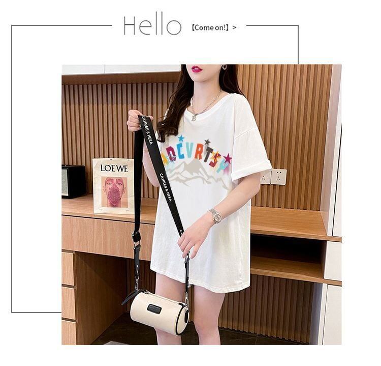 デザイン性と素材感を兼ね備えたゆったり半袖Tシャツ<S-2948>